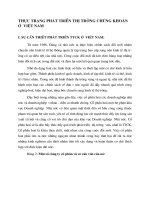 THỰC TRẠNG PHÁT TRIỂN THỊ TRƯỜNG CHỨNG KHOÁN Ở  VIỆT NAM