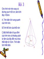 Bài soạn bai tap hinh tru