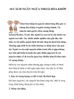 10 CÁCH NGĂN NGỪA THOÁI HÓA KHỚP