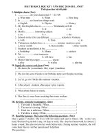 Bài soạn DE TIENG ANH 7 THAM KHAO