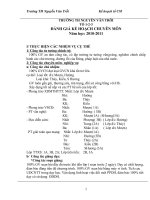 Tài liệu Đánh giá công tác tổ chuyên môn- học kì I năm 10-11