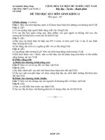 Bài soạn de thi hk 1 mon sinh 11 2010-2011