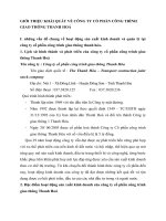 GIỚI THIỆU KHÁI QUÁT VỀ CÔNG TY CỔ PHẦN CÔNG TRÌNH GIAO THÔNG THANH HOÁ