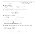 Bài soạn Đề ôn tập Toán 11 HK2 - đề số 14