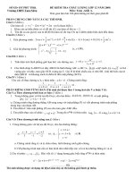 Đề kiểm tra chất lượng lớp 12 môn Toán - Khối A