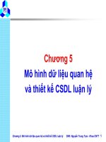 Bài giảng slide cơ sở dữ liệu_BKA_C5:Mô hình dữ liệu quan hệ và thiết kế cơ sở dữ liệu luận lý.
