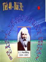 Gián án Tiết 40.sơ lược về BTH các nguyên tố hoa học
