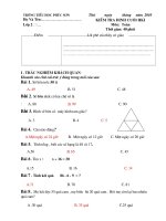 Bài soạn Đề THK I Toán 2 (2010-2011)