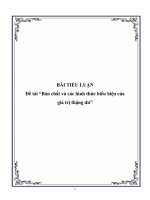 Tiểu luận “Bản chất và các hình thức biểu hiện của giá trị thặng dư”