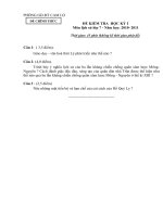 Bài soạn ĐÈ THI -ĐÁP ÁNHKI 10-11