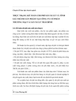 THỰC TRẠNG KẾ TOÁN CHI PHÍ SẢN XUẤT VÀ TÍNH GIÁ THÀNH SẢN PHẨM TẠI CÔNG TY CỔ PHẦN THƯƠNG MẠI VÀ SẢN XUẤT THÁI BÌNH