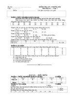 Gián án Đề kiểm tra đại số 7.3