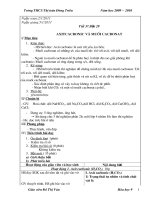 Bài soạn Tiết 37- Axit cacbonic và Muối cacbonat