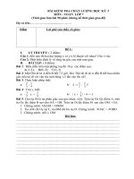 Tài liệu Đề kiểm tra CLHKI NH 10-11