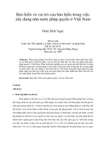Bảo hiến và vai trò của bảo hiến trong việc  xây dựng nhà nước pháp quyền ở Việt Nam