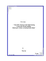 Tiểu luận “ Tìm hiểu chương trình định hướng trong một doanh nghiệp. Đánh giá và đưa ra hướng hoàn thiện”