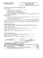 Dap an + de thi hoc ki 1 Toan 10 nam 2010 -2011