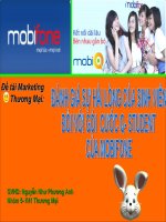 ĐÁNH GIÁ sự hài LÒNG của SINH VIÊN đối với gói cước q STUDENTS 