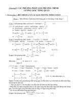 Bài giảng Cac phuong phap giai phuong trinh luong giac