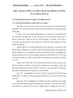 THỰC TRẠNG CÔNG TÁC PHÂN TÍCH TÀI CHÍNH TẠI CÔNG TY CỔ PHẦN MAY 10