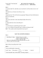 Đề cương ôn tập kì I Sinh 6 (10 - 11)