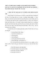 THỰC TẾ TRIỂN KHAI NGHIỆP VỤ BẢO HIỂM TRÁCH NHIỆM DÂN SỰ CỦA CHỦ XE CƠ GIỚI ĐỐI VỚI NGƯỜI THỨ BA Ở PHÒNG BẢO HIỂM HUYỆN THANH TRÌ