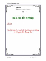 Báo cáo tốt nghiệp “Vấn Đề Quản Trị Sản Xuất Kinh Doanh tại Công ty Cổ phần Ôtô Hoàng Gia”