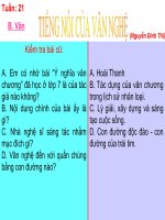 Tài liệu TIẾNG NÓI CỦA VĂN NGHỆ