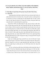 LÝ LUẬN CHUNG VỀ CÔNG TÁC HUY ĐỘNG VỐN TRONG HOẠT ĐỘNG KINH DOANH CỦA NGÂN HÀNG THƯƠNG MẠI