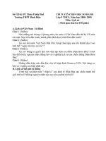 Bài soạn HSG LỊCH SỬ- HUYỆN BÌNH ĐIỀN 2008-2009