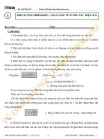 chủ đề 1: Đài cương về tương tác điện