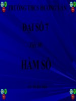 Bài giảng Bai: Ham so lop 7