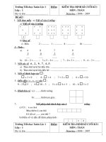 Bài giảng dề kiểm tra Toán cuối kì 1 năm học 2006-2007