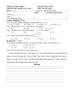 Gián án kiểm tra toán 9 tuần 23-13 đề có đáp án.www