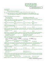 Gián án ĐỀ HAY ĐH HÓA 2011 SỐ 7