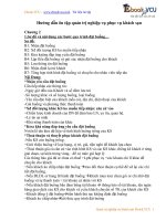 Hướng dẫn ôn tập tác nghiệp phục vụ khách sạn