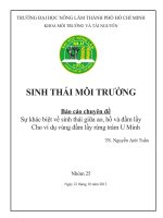 BÁO cáo SINH THÁI học 