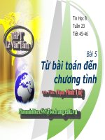 Tài liệu Bài 5. Từ Bài Toán Đến Chương Trình