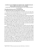 Cơ sở lý luận về kiểm toán khoản mục chi phí sản xuất trong kiểm toán Báo cáo tài chính.