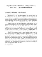 Thực trạng tín dụng trung dài hạn tại Ngân hàng Đầu tư & Phát triển Việt Nam