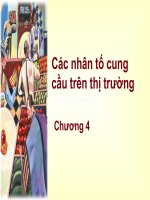 Các nhân tố cung cầu trên thị trường
