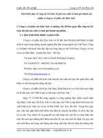 Tình hình thực tế công tác kế toán chi phí sản xuất và tính giá thành sản phẩm ở công ty cổ phần chè Kim Anh