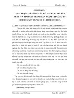 Thực trạng công tác kế toán chi phí sản xuất và tính giá thành sản phẩm tại Công ty Cổ phần Xây dựng số II - Thái Nguyên.