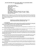 Gián án Bài thi tìm hiểu 10 năm cải cách hành chính