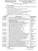 Bài soạn LỊCH CÔNG TÁC THÁNG 01 NĂM 2011