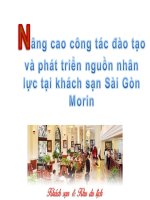 Nâng cao công tác đào tạo và phát triển nhân lục tai khách sạn MORIN huế 