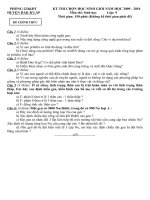 Bài soạn Đề thi HSG Huyện Đắk R''''lấp năm 2009/2010