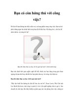 Bạn có còn hứng thú với công việc?