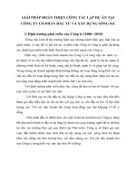 GIẢI PHÁP HOÀN THIỆN CÔNG TÁC LẬP DỰ ÁN TẠI CÔNG TY CỔ PHẦN ĐẦU TƯ VÀ XÂY DỰNG SÔNG ĐÀ