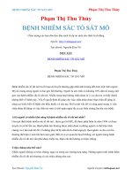 BỆNH NHIỄM sắc tố sắt mô   phạm thị thu thủy 